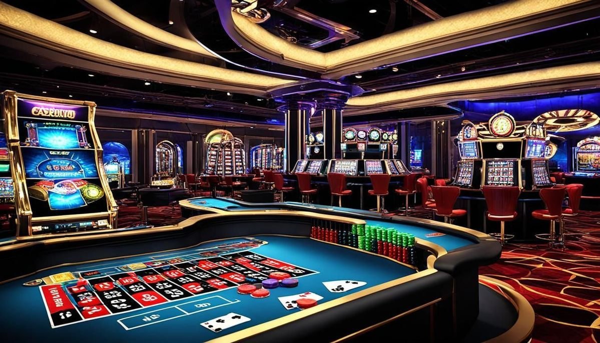 Antarmuka roulette di perangkat mobile dengan kontrol taruhan responsif